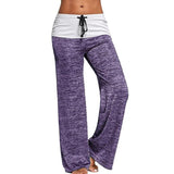 Women Sport Leggings Fitness Yoga Pants patchwork Wide Leg Fitness Leggins Clothing Loose Workout Trousers Sports Clothing suits - Presidential Brand (R)