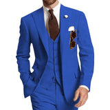 Three Piece Business Men Suits Peaked Lapel Two Button Custom Made Groom Tuxedos Jacket Pants Vest | Shoppresidential.com - Presidential Brand (R)