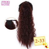 Hair Extension Heat Resistant Synthetic Natural Wave Pony Tail WTB 22" Long Wavy Wrap Around Clip In Ponytail - Presidential Brand (R)