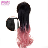 Hair Extension Heat Resistant Synthetic Natural Wave Pony Tail WTB 22" Long Wavy Wrap Around Clip In Ponytail - Presidential Brand (R)