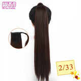 Hair Extension Heat Resistant Synthetic Natural Wave Pony Tail WTB 22" Long Wavy Wrap Around Clip In Ponytail - Presidential Brand (R)