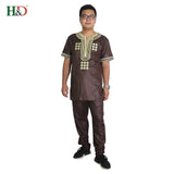 Dashiki African men's suits tops shirts pant 2 pieces set - Presidential Brand (R)