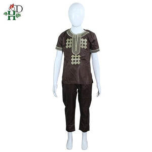 Dashiki African men's suits tops shirts pant 2 pieces set - Presidential Brand (R)