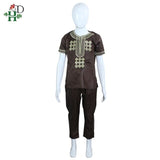 Dashiki African men's suits tops shirts pant 2 pieces set - Presidential Brand (R)
