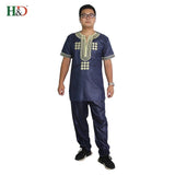 Dashiki African men's suits tops shirts pant 2 pieces set - Presidential Brand (R)