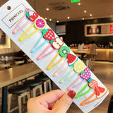 1Set Girls Cute Cartoon Animal Fruit Colorfur Hairpins Children Sweet Hair Clip Headband - Presidential Brand (R)