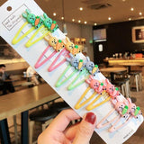 1Set Girls Cute Cartoon Animal Fruit Colorfur Hairpins Children Sweet Hair Clip Headband - Presidential Brand (R)