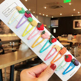 1Set Girls Cute Cartoon Animal Fruit Colorfur Hairpins Children Sweet Hair Clip Headband - Presidential Brand (R)