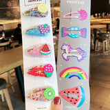 1Set Girls Cute Cartoon Animal Fruit Colorfur Hairpins Children Sweet Hair Clip Headband - Presidential Brand (R)
