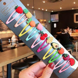 1Set Girls Cute Cartoon Animal Fruit Colorfur Hairpins Children Sweet Hair Clip Headband - Presidential Brand (R)