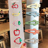 1Set Girls Cute Cartoon Animal Fruit Colorfur Hairpins Children Sweet Hair Clip Headband - Presidential Brand (R)