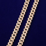 10mm Gold Miami Cuban Link Necklace Bling AAAA Zircon Charm Men's Hip Hop Chain Women Jewelry - Presidential Brand (R)