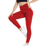 Yoga Pants Leggings Sport Women Fitness Gym High Waist Push Up Yoga Pants Jacquard Fitness Legging Running Trousers - Presidential Brand (R)