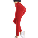 Yoga Pants Leggings Sport Women Fitness Gym High Waist Push Up Yoga Pants Jacquard Fitness Legging Running Trousers - Presidential Brand (R)