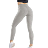 Yoga Pants Leggings Sport Women Fitness Gym High Waist Push Up Yoga Pants Jacquard Fitness Legging Running Trousers - Presidential Brand (R)