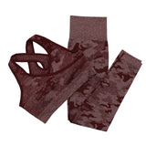 Camo Yoga Set Women Seamless Fitness Yoga Bra Sport Bra Camouflage High Waist GYM Leggings Pants Fitness Suit Workout leggins - Presidential Brand (R)
