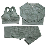 Camo Yoga Set Women Seamless Fitness Yoga Bra Sport Bra Camouflage High Waist GYM Leggings Pants Fitness Suit Workout leggins - Presidential Brand (R)