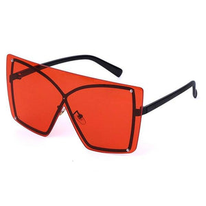 Fashion Oversized Sunglasses Women 2020 Luxury Brand Rimless Square Sun Glasses Metal Female Shades UV400 Men Glasses Gafas - Presidential Brand (R)