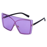 Fashion Oversized Sunglasses Women 2020 Luxury Brand Rimless Square Sun Glasses Metal Female Shades UV400 Men Glasses Gafas - Presidential Brand (R)