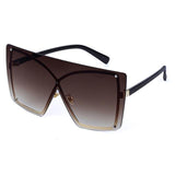 Fashion Oversized Sunglasses Women 2020 Luxury Brand Rimless Square Sun Glasses Metal Female Shades UV400 Men Glasses Gafas - Presidential Brand (R)