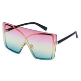 Fashion Oversized Sunglasses Women 2020 Luxury Brand Rimless Square Sun Glasses Metal Female Shades UV400 Men Glasses Gafas - Presidential Brand (R)