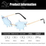 Cat Eye Sunglasses Fashion Luxury Brand Designer Women Rimless Red Pink Small Sun Glasses UV400 Shades Eyewear - Presidential Brand (R)