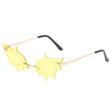 Cat Eye Sunglasses Fashion Luxury Brand Designer Women Rimless Red Pink Small Sun Glasses UV400 Shades Eyewear - Presidential Brand (R)