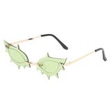 Cat Eye Sunglasses Fashion Luxury Brand Designer Women Rimless Red Pink Small Sun Glasses UV400 Shades Eyewear - Presidential Brand (R)