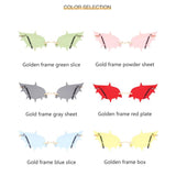 Cat Eye Sunglasses Fashion Luxury Brand Designer Women Rimless Red Pink Small Sun Glasses UV400 Shades Eyewear - Presidential Brand (R)