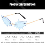 Cat Eye Sunglasses Fashion Luxury Brand Designer Women Rimless Red Pink Small Sun Glasses UV400 Shades Eyewear - Presidential Brand (R)