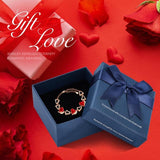 Rose Gold Color Charm Link Chain Bracelets with Fashion Heart Shaped Crystal from Swarovski Women Bracelet Gift Jewelry - Presidential Brand (R)