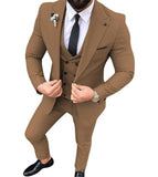 Slim Fit 3 Piece Suit Men Wedding Tuxedos Bridegroom Groomsmen Business Party Prom Blazer Jacket Pants Tie Vest | shoppresidential.com - Presidential Brand (R)