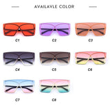 Fashion Oversized Sunglasses Women 2020 Luxury Brand Rimless Square Sun Glasses Metal Female Shades UV400 Men Glasses Gafas - Presidential Brand (R)