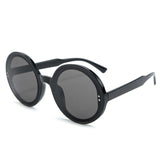 Retro Round Sunglasses Women Men Brand Design Transparent Blue Frame Circle Lens Fashion 90s Sun Glasses Shades Female - Presidential Brand (R)