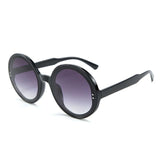 Retro Round Sunglasses Women Men Brand Design Transparent Blue Frame Circle Lens Fashion 90s Sun Glasses Shades Female - Presidential Brand (R)