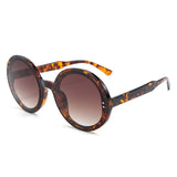 Retro Round Sunglasses Women Men Brand Design Transparent Blue Frame Circle Lens Fashion 90s Sun Glasses Shades Female - Presidential Brand (R)