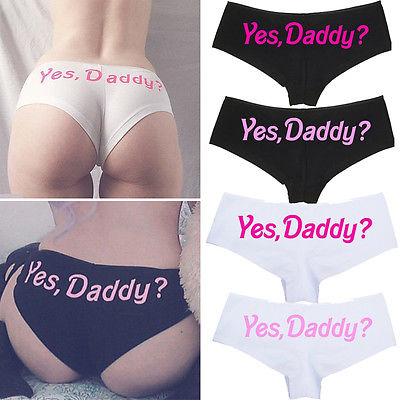 Sexy Panties Women Yes Daddy Funny Lingerie G-string Briefs Underwear Panties T string Thongs Knickers Hot Sale - Presidential Brand (R)