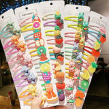 1Set Girls Cute Cartoon Animal Fruit Colorfur Hairpins Children Sweet Hair Clip Headband - Presidential Brand (R)