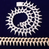 Heavy Miami Cuban Link Men's Hip hop Necklace Choker Iced AAA Zircon Rock Jewelry Gold Color Chain 18" 20" - Presidential Brand (R)