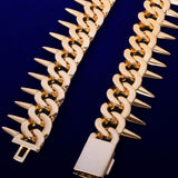 Heavy Miami Cuban Link Men's Hip hop Necklace Choker Iced AAA Zircon Rock Jewelry Gold Color Chain 18" 20" - Presidential Brand (R)