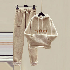 Hoodie Plus Size women hoodies and pants 2 piece set letter print suits - Presidential Brand (R)