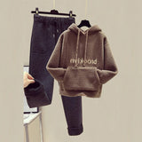 Hoodie Plus Size women hoodies and pants 2 piece set letter print suits - Presidential Brand (R)