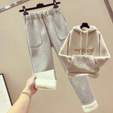 Hoodie Plus Size women hoodies and pants 2 piece set letter print suits - Presidential Brand (R)