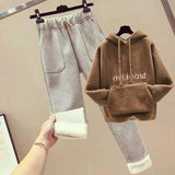 Hoodie Plus Size women hoodies and pants 2 piece set letter print suits - Presidential Brand (R)