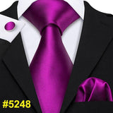 Purple Paisley Men Ties 8.5cm Wide 100% Silk Tie Hanky Box Set Necktie - Presidential Brand (R)