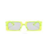Trendy Rectangle Sunglasses Women Brand Design Black Thick Frame Fashion 90s Cool Sun Glasses Shades Female - Presidential Brand (R)
