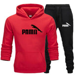 Men's track suit fleece padded hoodie brand casual wear track suit men's jacket + pants warm wool liner winter sweatshirt suit。 - Presidential Brand (R)