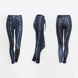 Sexy High Waist Fitness Iron weave Leggings Weaving Printed Tie Women Fitness Workout Scrunch Booty Trousers Slim Running Pants - Presidential Brand (R)