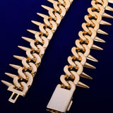 Heavy Miami Cuban Link Men's Hip hop Necklace Choker Iced AAA Zircon Rock Jewelry Gold Color Chain 18" 20" - Presidential Brand (R)