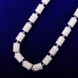 Solid 10mm Cylindrical Shape Necklace Choker Gold Color Hip Hop Link Bling Full Cubic Zirconia Men's Rock Street Jewelry - Presidential Brand (R)